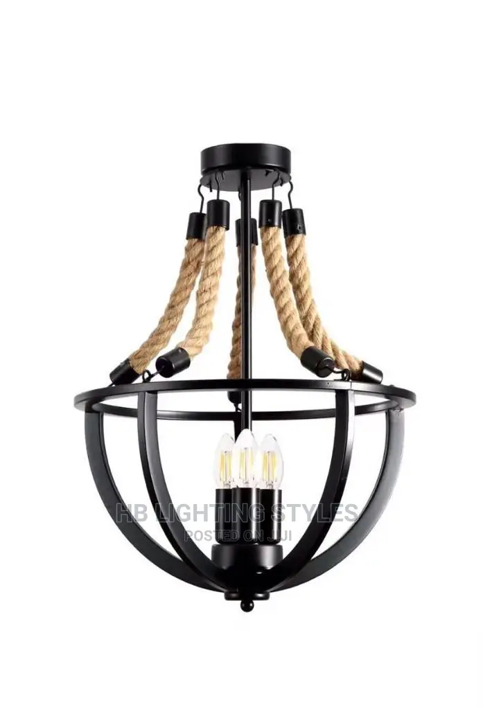 Modern Hemp Pendant Drop Light