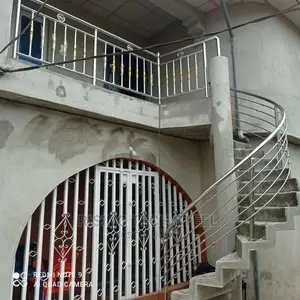 Stainless Handrail Spiral Staircase Design Quality 304pipes