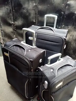 Set of 3 Black Star Express Traveling Luggage Boxes