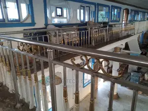 Stainless Handrail With Star Flowers Cumbi Design 304pipes