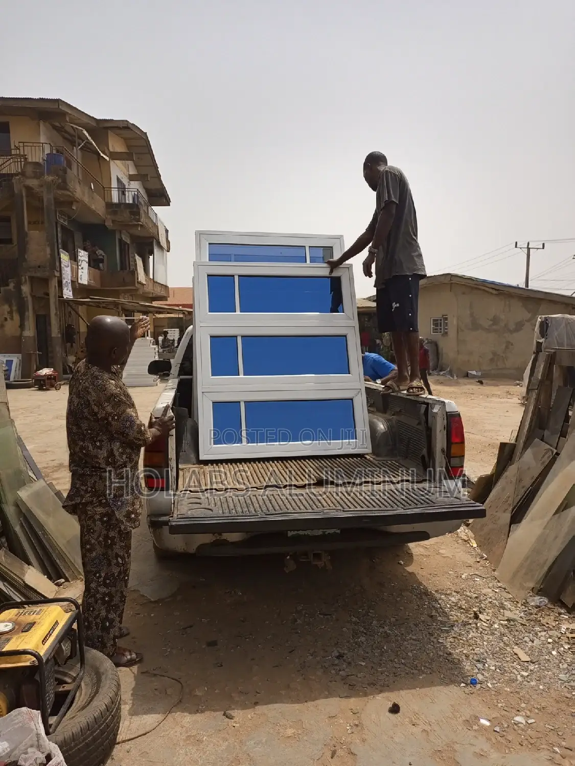 Casement Windows Blue Glass