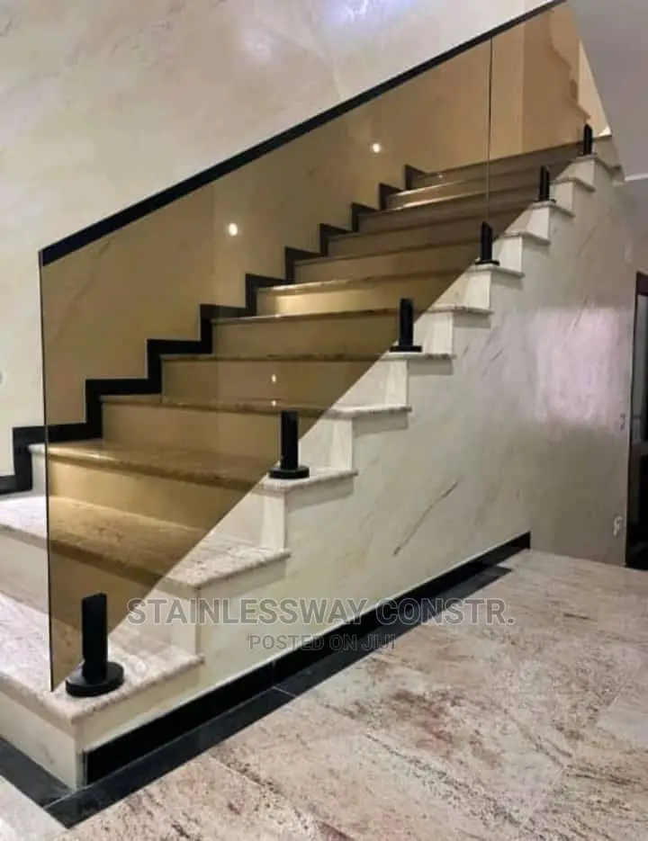 Frameless Tinted Glass Solid Mount Railing