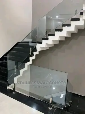 Frameless Clear Glass Solid Mount Railing