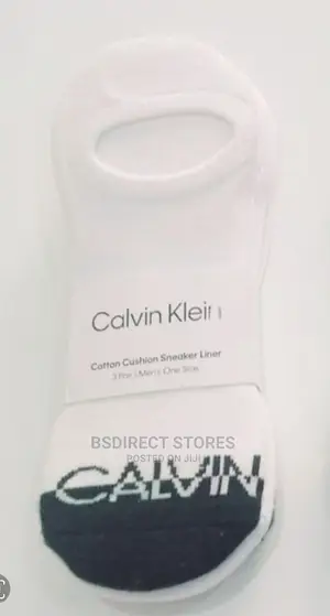 Calvin Klein 3 Pack Men Cushioned Sole Cotton Sneakers Socks