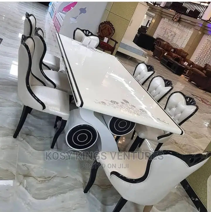 Luxurious Imported Marble Dining Set With 8 Chairs