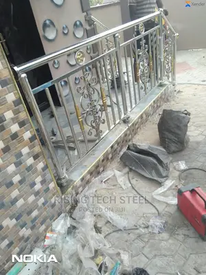 Stainless Handrail Straight Cumbi With Flowers Cumbi Design