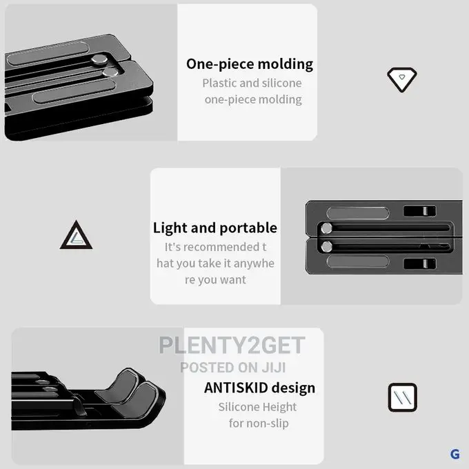 ABS Laptop Stand Desktop Bracket Can Be Folded Up and Down