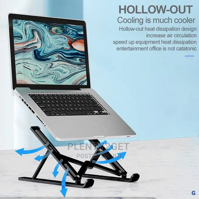 ABS Laptop Stand Desktop Bracket Can Be Folded Up and Down