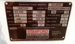 Perkins 100kva Soundproof Diesel Generator