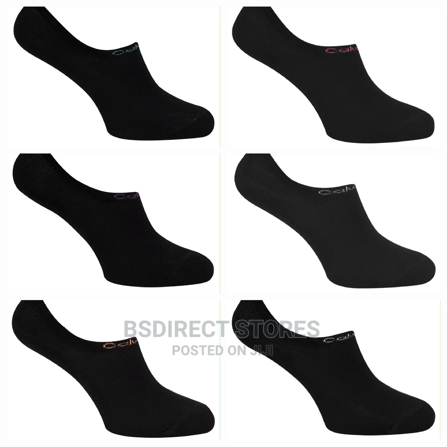 Calvin Klein Invisible 6 Pack Trainer Sneaker No Show Socks
