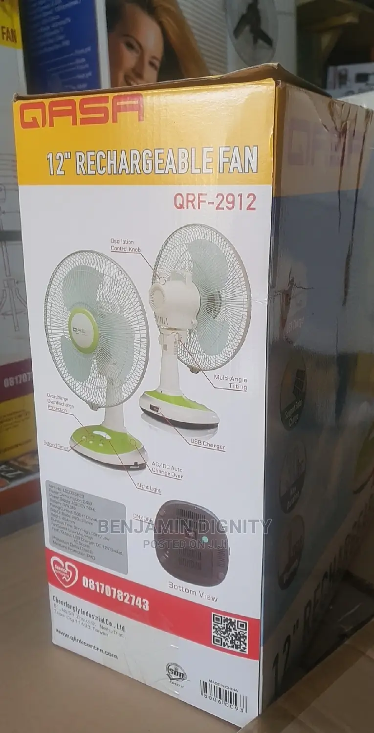 Solar A/C Recheargeable Table Fan