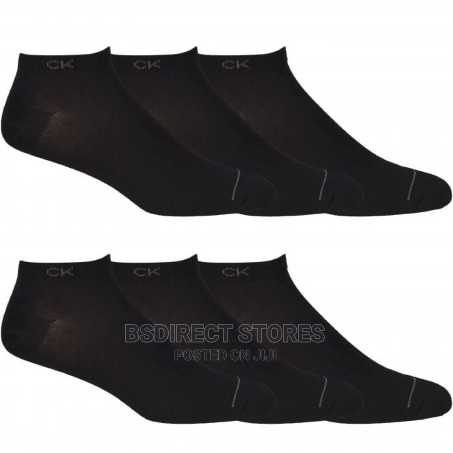 Calvin Klein 6-Pack Logo Casual Cushioned Sole Trainer Socks