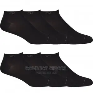 Calvin Klein 6-Pack Logo Casual Cushioned Sole Trainer Socks