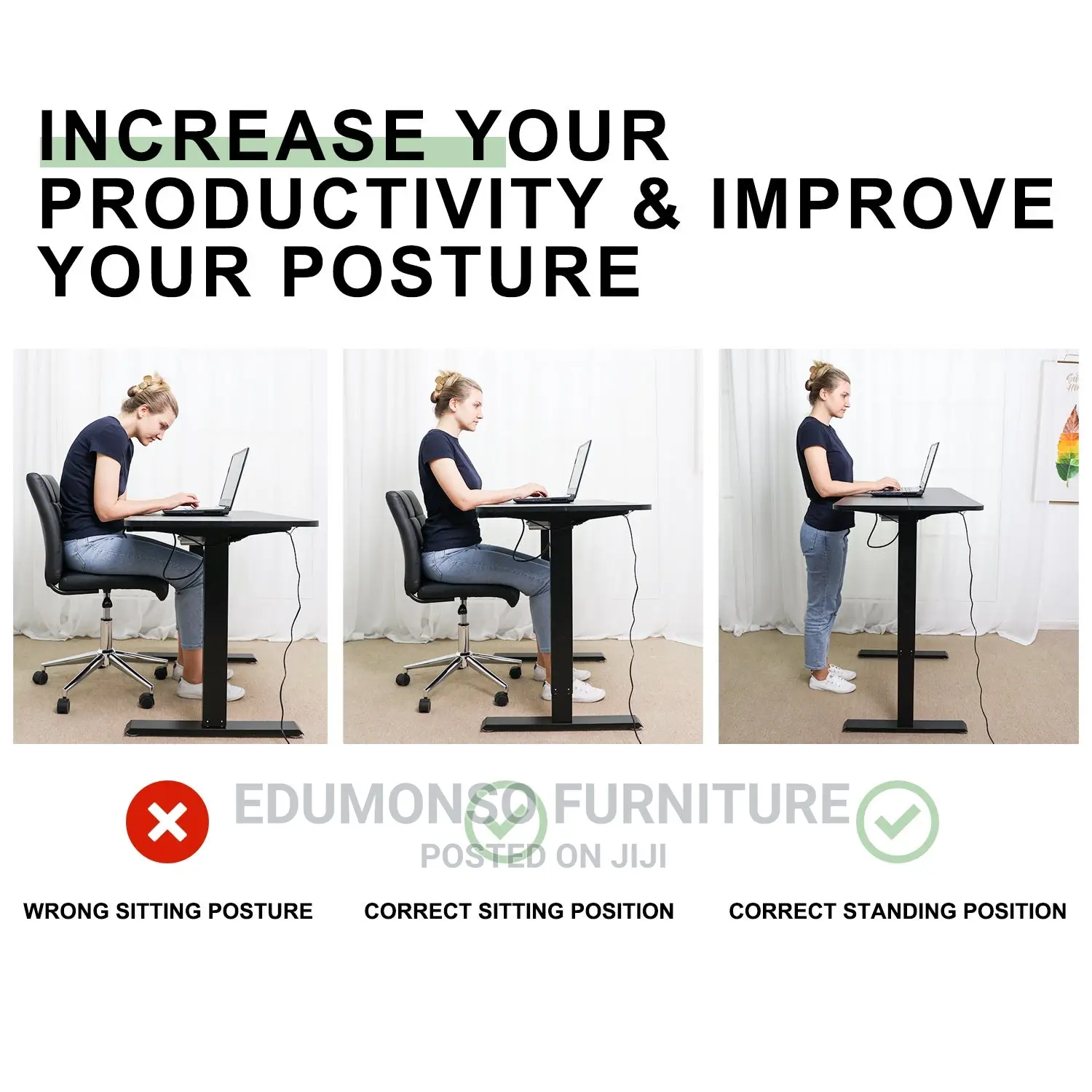 Height Adjustable Electric Standing Desk