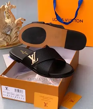 Louis Vuitton Leather Slipers