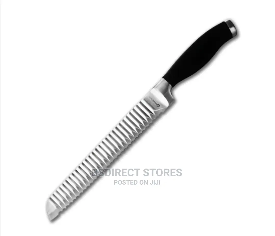 GROOVETECH Dexam Classic 20cm/8" Black Handle Bread Knife