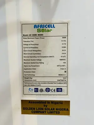 300watt Africell Solar Panel