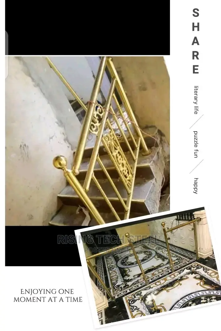 Stainless Handrail Gold Design