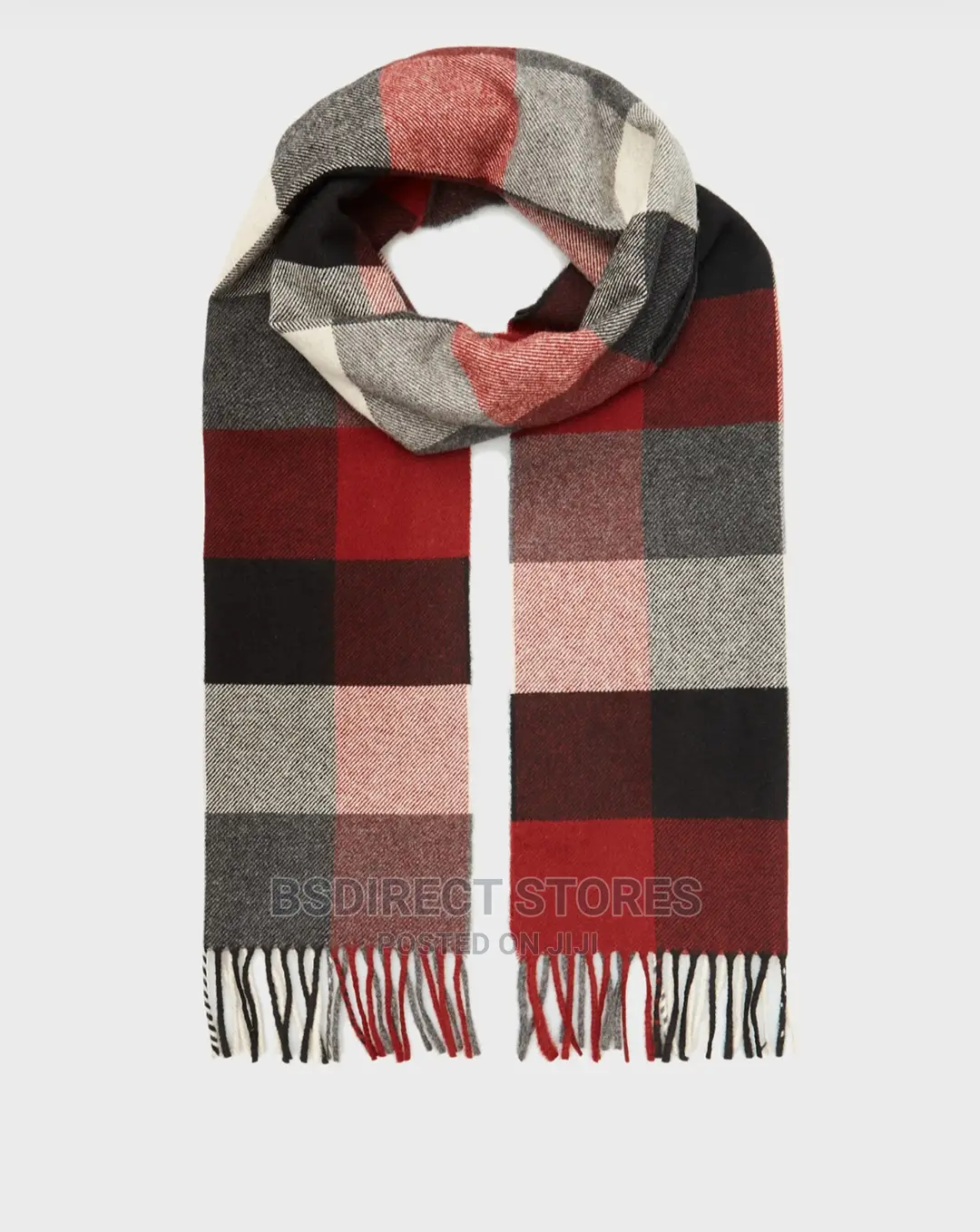 GENUINE GANT D2. Multi Check Wool Scarf Antracit Melange