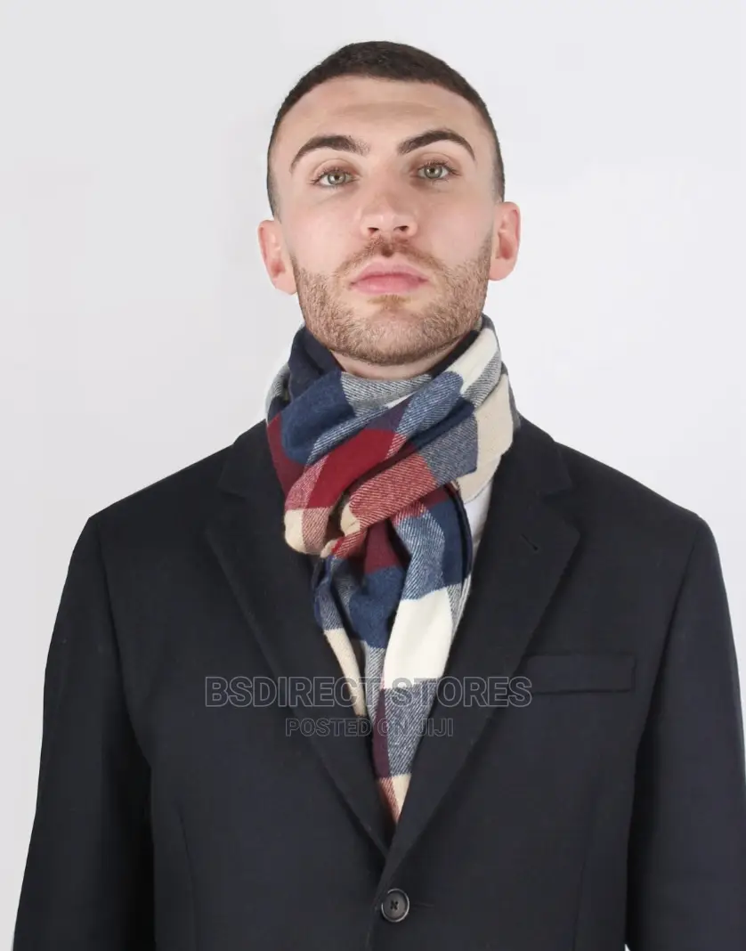 GENUINE GANT D2. Multi Check Wool Scarf Antracit Melange