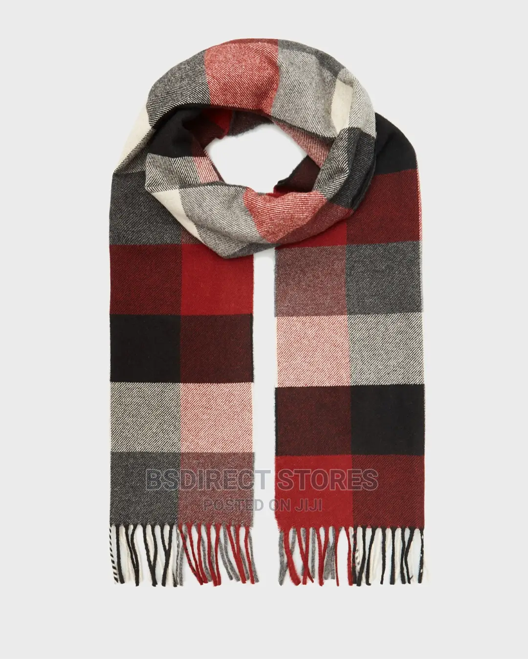 GENUINE GANT D2. Multi Check Wool Scarf Antracit Melange