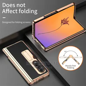 Galaxy Z Fold 4 Case, 4-In-1 Hinùge S Pen Holder Luxury