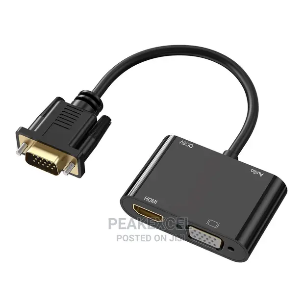 2-in-1 VGA to HDMI VGA Adapter Converter Splitter in Ikeja