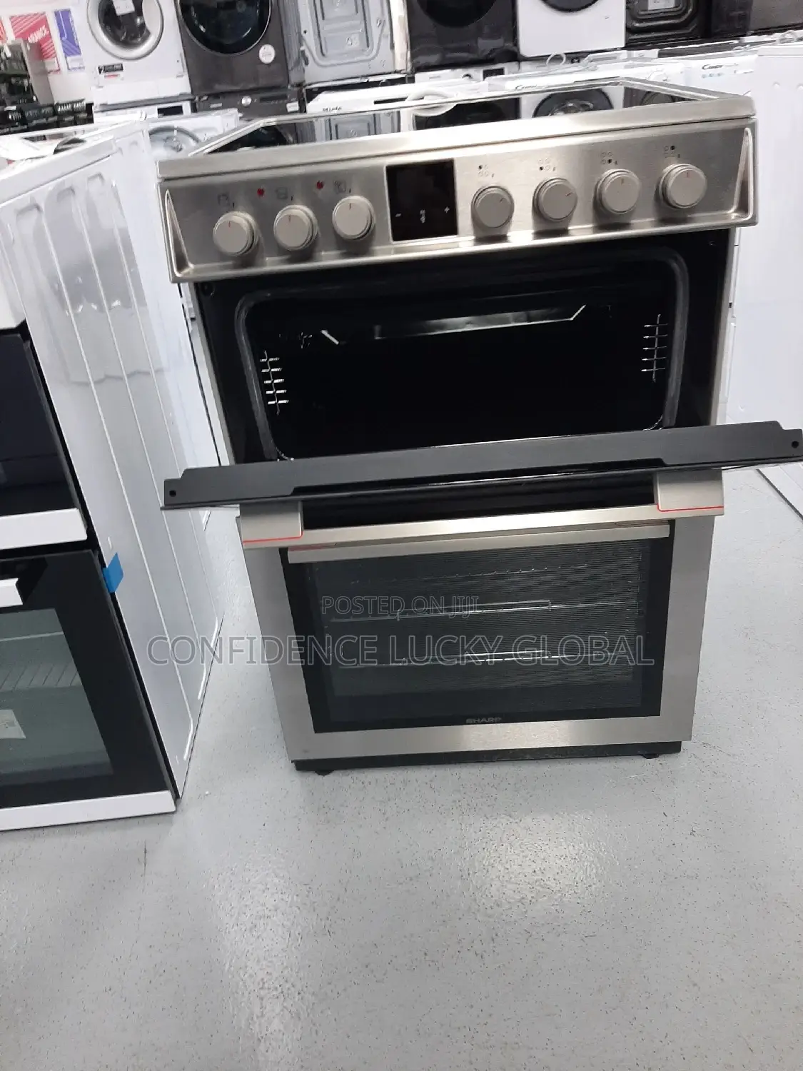 Sharp Electric Cooker With Induction Hob, Stainless Steel
