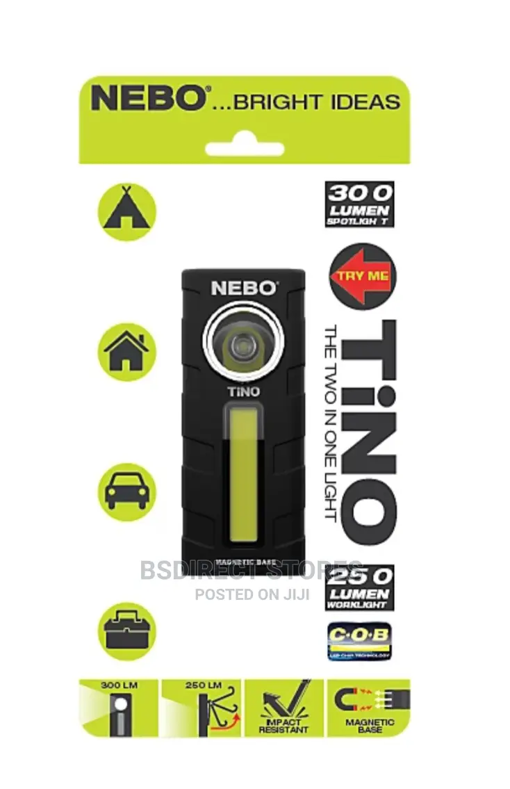 Nebo Tino Battery-Powered LED Work Light 1.5V 300lm