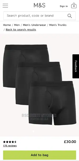 MARKS AND SPENCER Super Soft Men 3 Pack Microskin Trunks