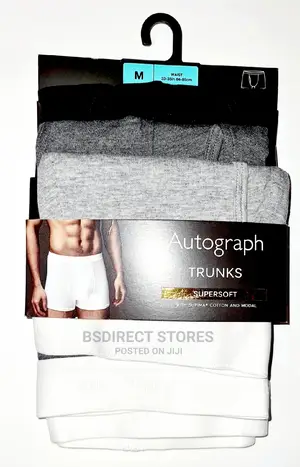 Marks and Spencer Grey Mix 3pk Supima Cotton Blend Trunks