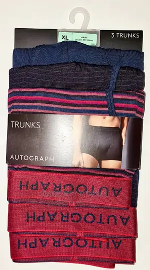 Marks and Spencer Red Mix 3pck Supersoft Cotton Blend Trunks