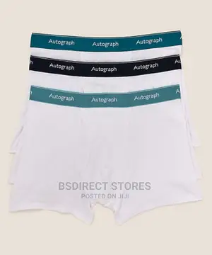 Marks and Spencer White Mix 3pack Supima Cotton Blend Trunks