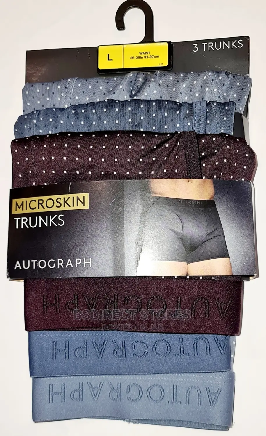 Marks and Spencer Polka-Dot 3 Pack Microskin Supersoft Trunk