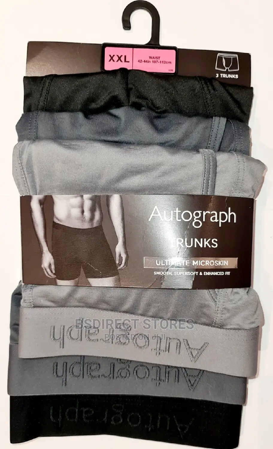 Marks And Spencer Grey Mix 3 Pack Ultimate Microskin Trunks