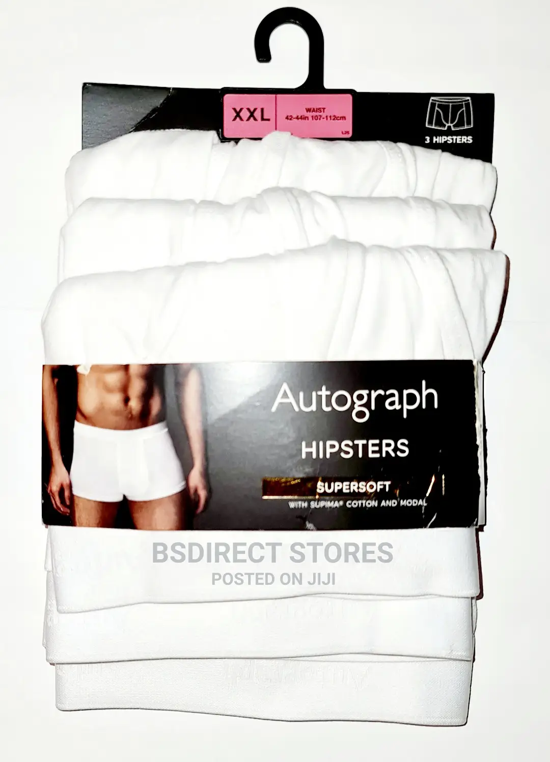 Marks and Spencer White 3 Pack Microskin Supersoft Hipsters