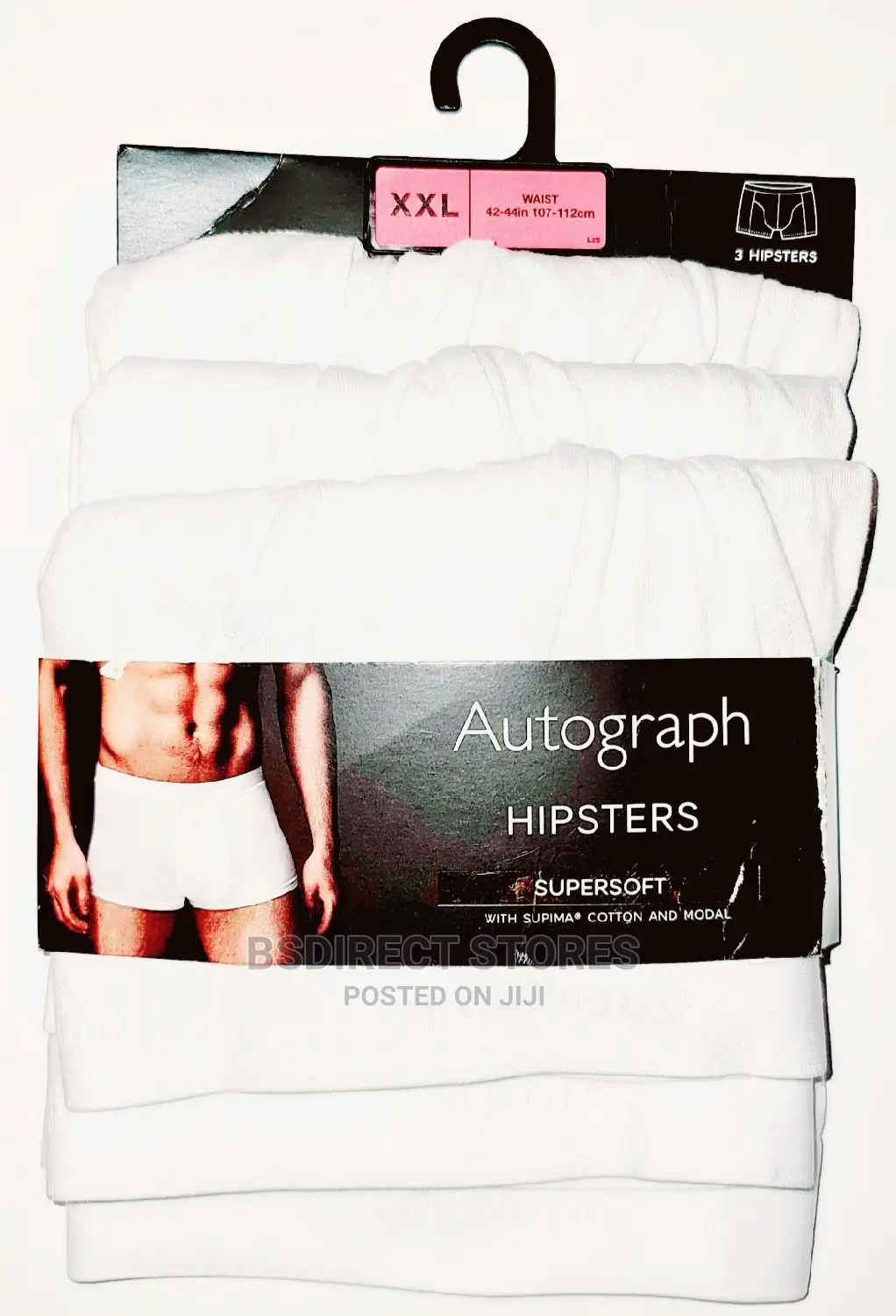 Marks and Spencer White 3 Pack Microskin Supersoft Hipsters