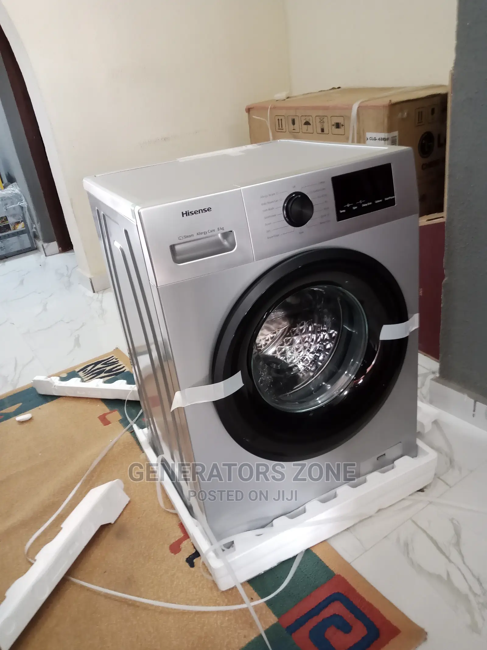 Hisense Front Load Washing Machine, 8kg,Smart Control-Silver
