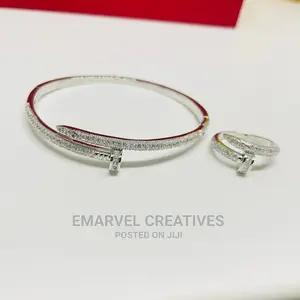 Photo - Authentic Nail Bracelet and Ring With Stones