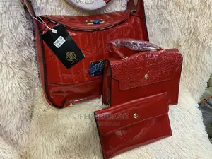 3n1 Quality Red Color Hand Bag