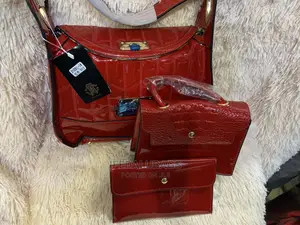 3n1 Quality Red Color Hand Bag