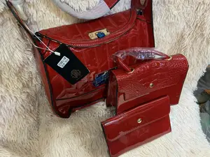 3n1 Quality Red Color Hand Bag