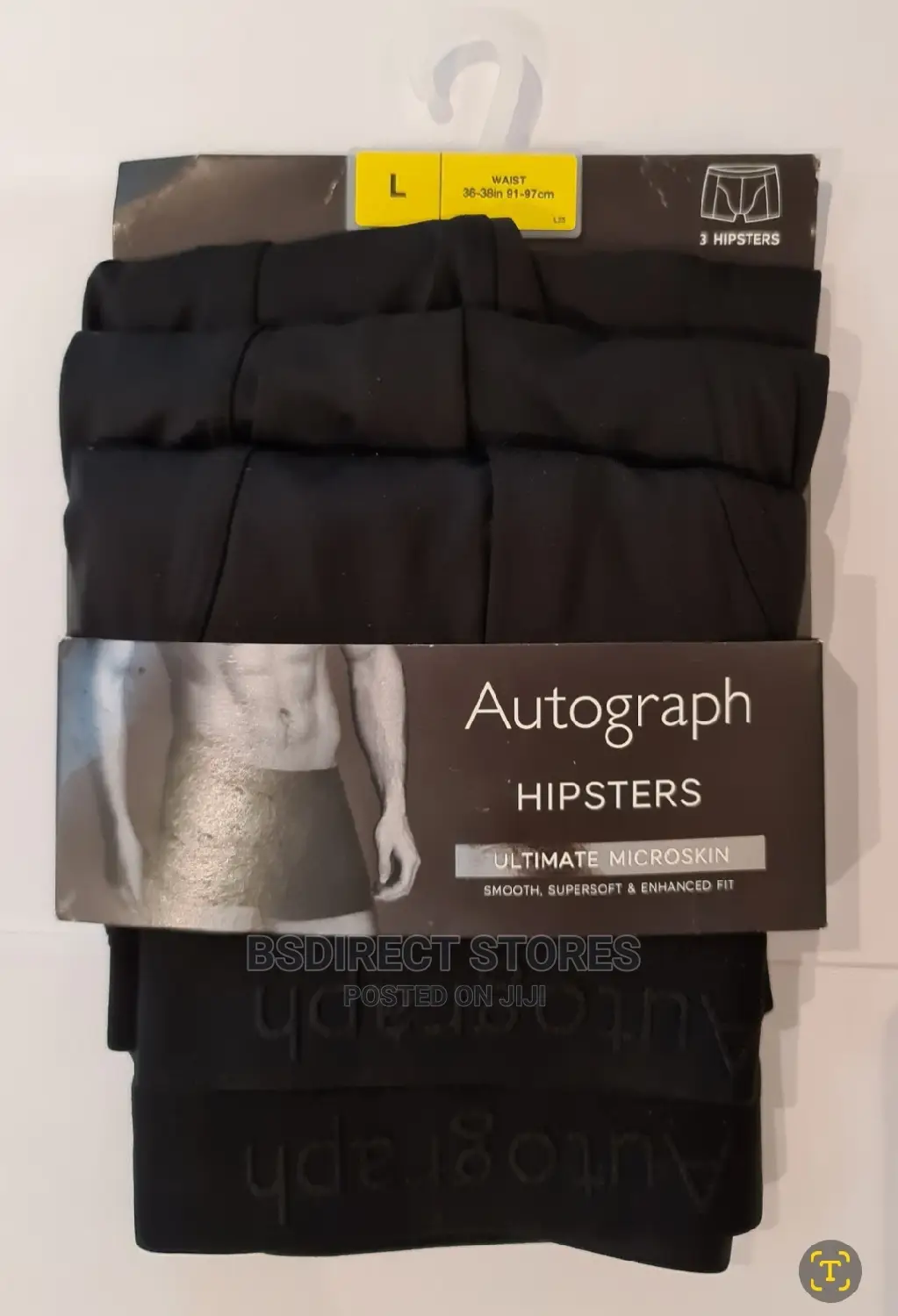 Marks and Spencer Black 3 Pack Ultimate Supersoft Hipsters