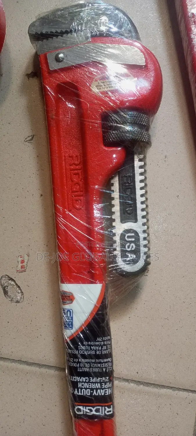 18-Inch RIDGID Adjustable Pipe Wrench – Heavy Duty