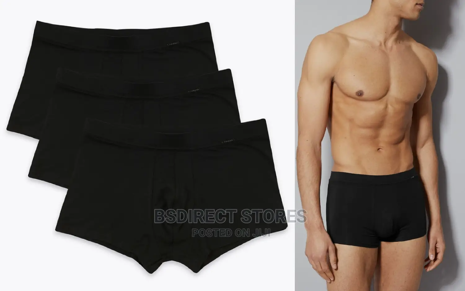Marks and Spencer Black 3 Pack Supima Cotton Blend Hipsters