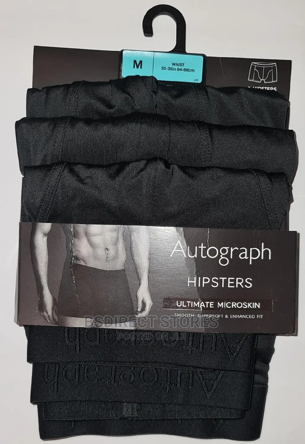 Marks and Spencer Black 3 Pack Ultimate Supersoft Hipsters