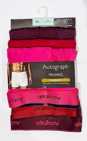 Marks and Spencer Pink Mix 3 Pack Supima Cotton Blend Trunks