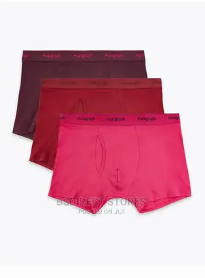 Marks and Spencer Pink Mix 3 Pack Supima Cotton Blend Trunks