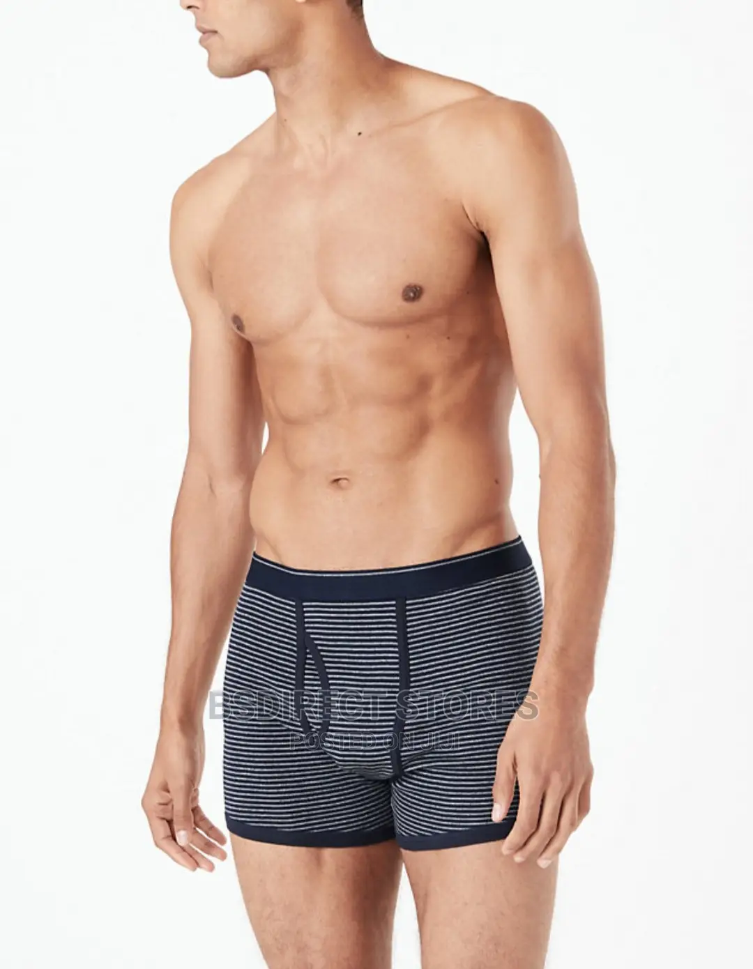 Marks and Spencer Blue Stripe 3pk Cotton Cool Fresh Trunks