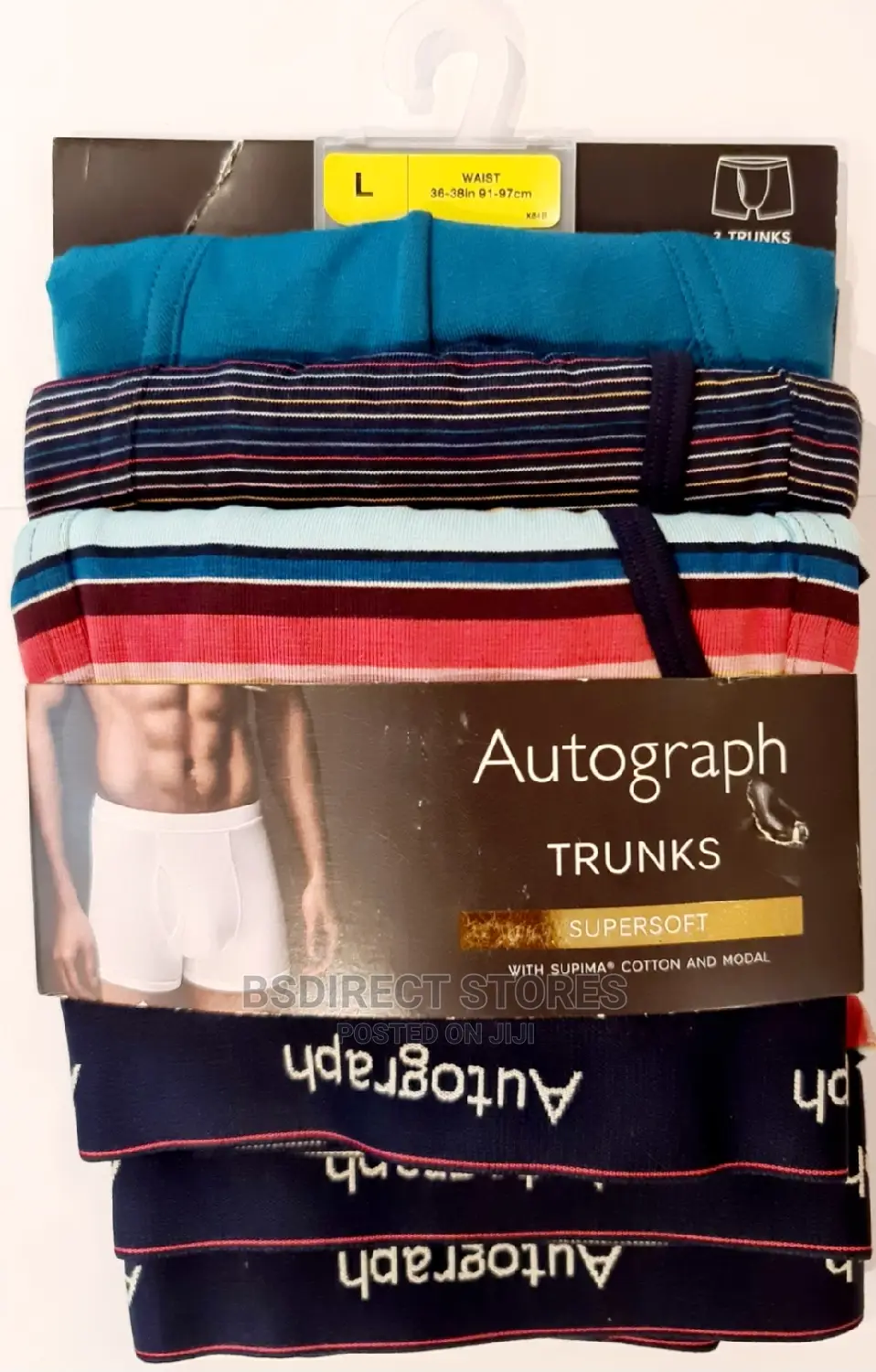 Marks and Spencer Multi 3 Pack Supima Cotton Blend Trunks
